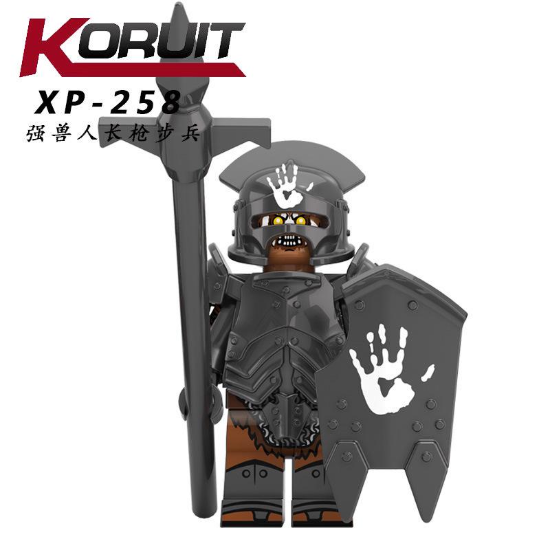 Kt1033 Сильный Орк Воин Армия Строительные Блоки Фигурка Кольцо Кольцо Сборная Игрушка