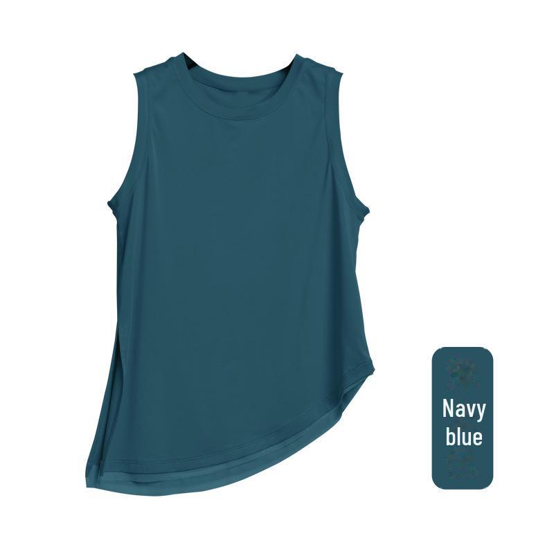 "Женский легкий быстросохнущий жилет для йоги 2025 года": Дышащий, высокоэластичный, однотонный спортивный топ для фитнеса