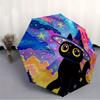 1pc Witch Cat Automatic Open 8-Rib Windproof Umbrella, Travel & Commuting, Suitable for All Seasons, Lightweight Portable 146