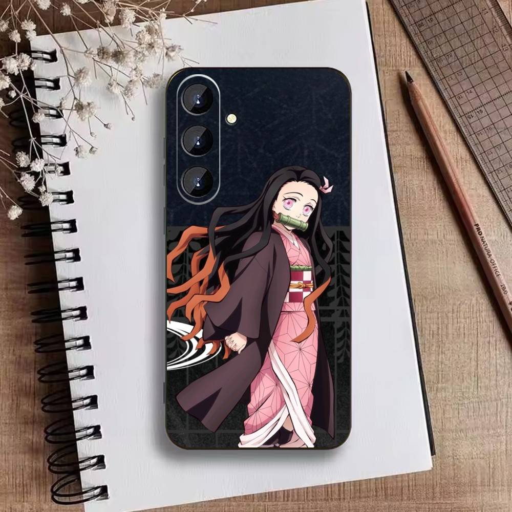 Nezuko O-Kamado Phone Case For Samsung Galaxy A73,A21s,A22,A31,A52,A53,A71,A41Soft Black Shell