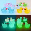 10Pcs Luminous Mini Resin Duck Car Dashboard Toys Dolls Figures Home Decoration