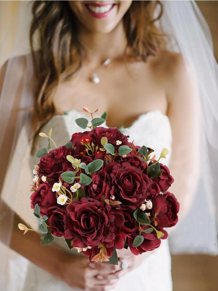 Искусственные цветы пионы с гортензией, шелковые искусственные цветы, 4 букета для дома, свадебное украшение, центральная часть стола