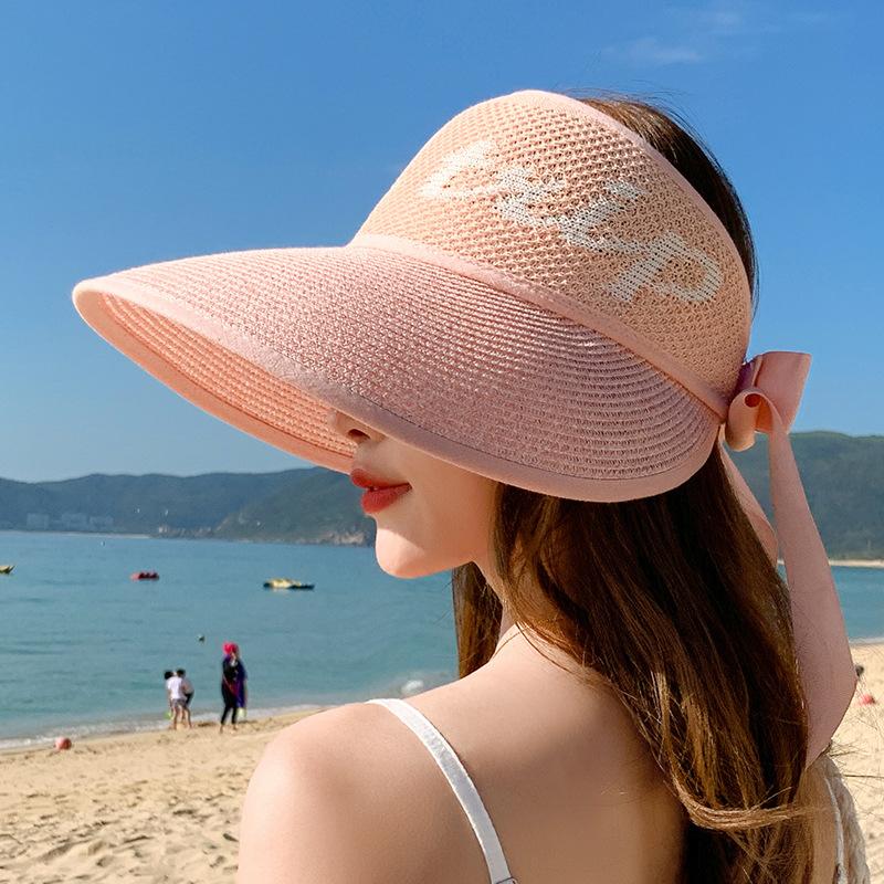 Новая весенне-летняя женская бейсболка, шляпа от солнца, универсальная соломенная шляпа, складная пляжная шляпа с солнцезащитным козырьком и защитой от солнца