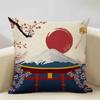 Japan Mount Fuji Ukiyo-e Retro Cushion Cover Sofa Pillowcase Home Decor Pillow Case 45x45cm Linen Home Textile Products