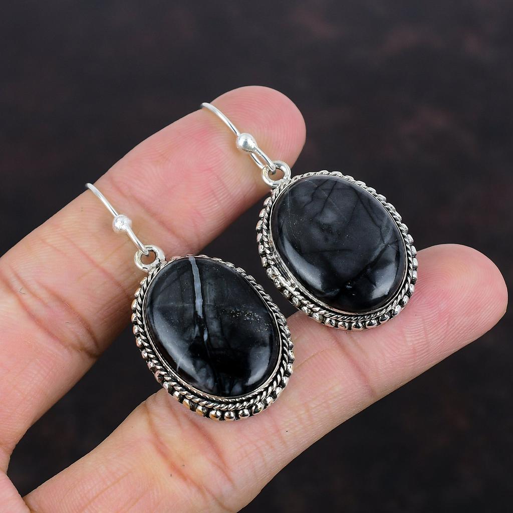 Серьги Пикассо Джаспер Серьги с драгоценными камнями Серьги из стерлингового серебра 925 пробы Совершенно новые винтажные ювелирные изделия Антикварные серьги Ювелирные изделия ручной работы Подарки для нее