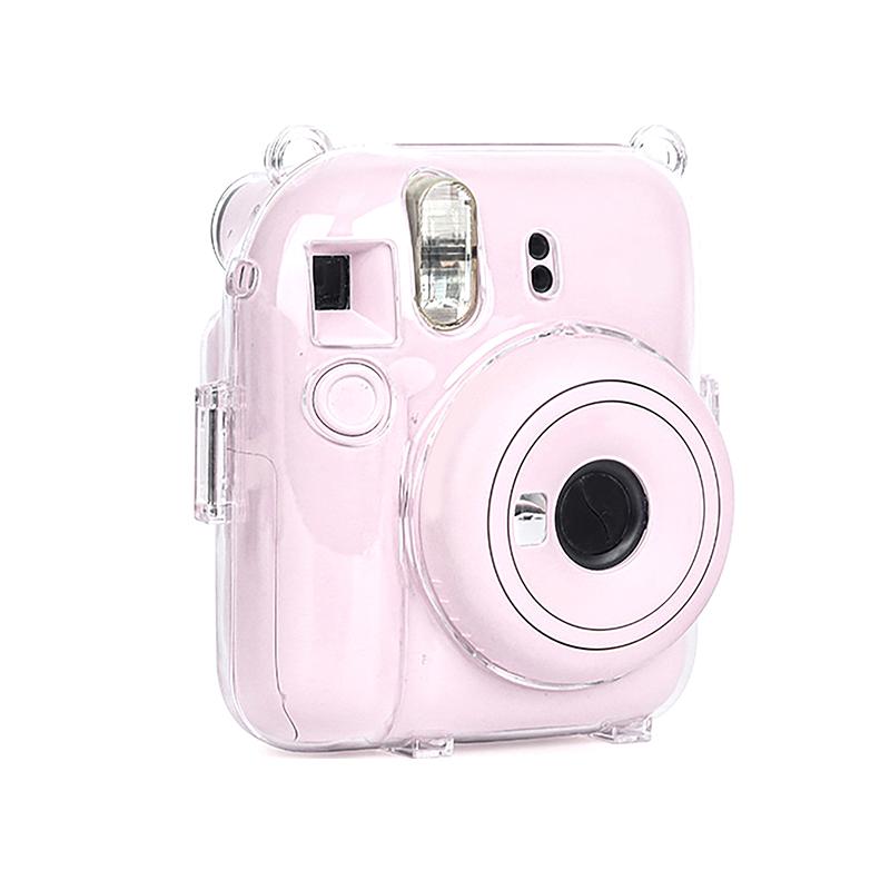 Прозрачный чехол-сумка для камеры Instax Mini 12, защитный чехол для переноски, без плечевого ремня, Кристальный чехол-хранилище из ПК