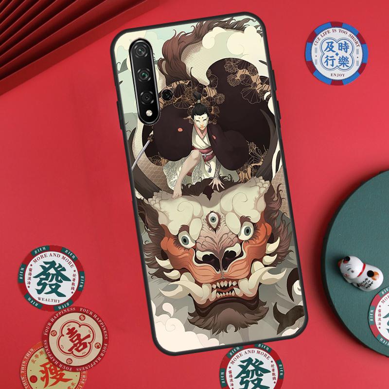 Японское искусство самураев Для Huawei Nova Y73 Y72 Y61 Y91 Y90 Y70 Y60 12s 12i 11i 8i 9 10 SE P60 Pro P30 P40 Lite Чехол