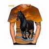 Новая Мода Лошадь 3D Принтованные Мужские и Женские Футболки Животное Лошадь Принтованные Повседневные Свободные с Коротким Рукавом Размер XS-5XL