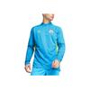 Puma Футболка мужская с круглым вырезом и длинным рукавом Manchester City Quarter-Zip Fashion Logo, цвет синий желтый 777529-11