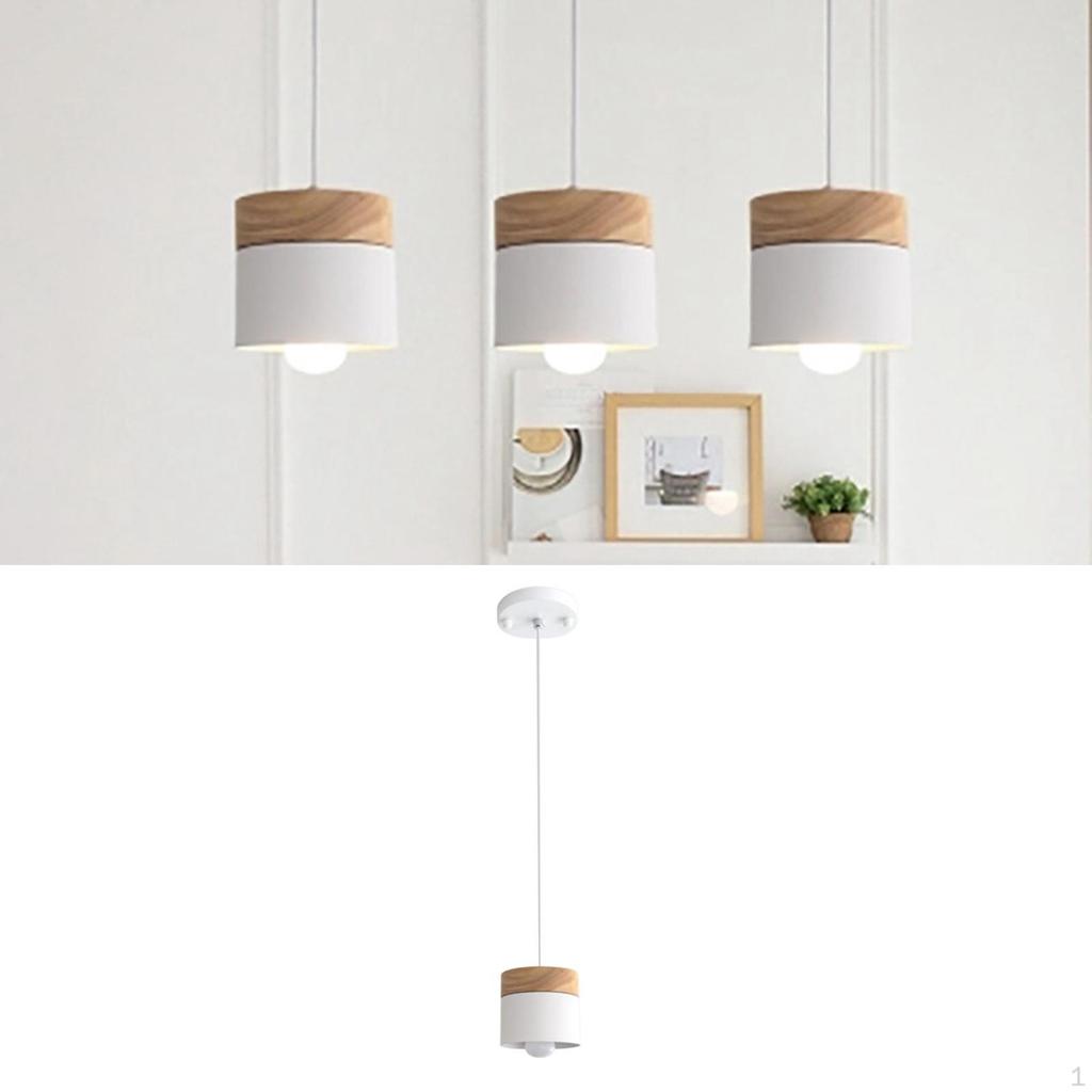 Минималистичный светодиодный подвесной светильник с деревянным и железным дизайном для домашнего декора
