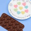 DIY Silicone Chocolate Mold 15 Cavity Diamond Heart Cake Accessories Molds Kitchen Ice Cubes Biscuit Pastry Manual Baking Mould