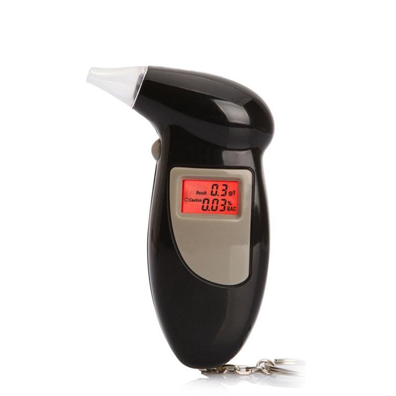 LCD Digital Alcohol Breath Tester Breathalyser Device Self Analyzer Detector with Keychain