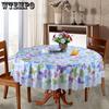 Large Round Table PVC Tablecloth Waterproof Oil Proof Scald Proof No Washing Lace Printed Pattern