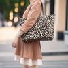 Сумка-тоут из кожи с леопардовым принтом и конским волосом, модная сумка через плечо для поездок на работу