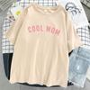 Женская футболка Cool Mom Letter с графическим принтом, мягкие повседневные футболки, летняя мягкая одежда, женская уличная одежда в стиле хип-хоп с коротким рукавом