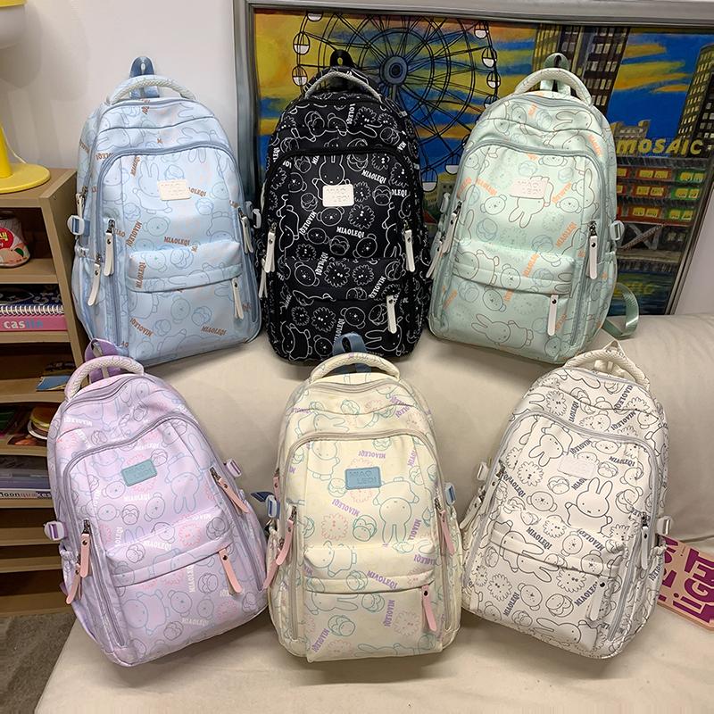Школьная сумка женская мультяшный принт дорожный рюкзак большой емкости рюкзак для студентов