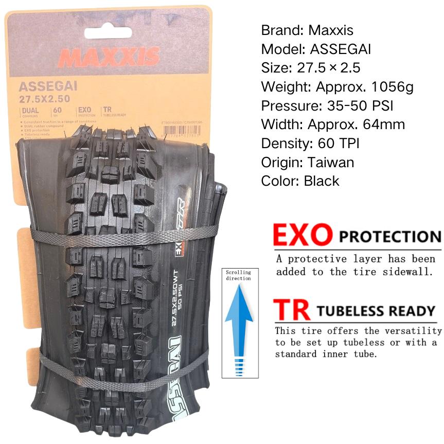 Maxxis ASSEGAI 27.5 29X2.5 дюйма Даунхилл Складной Вакуумный Устойчивый к Проколам Это Самая Прочная Шина Maxxis для Быстрой Смены