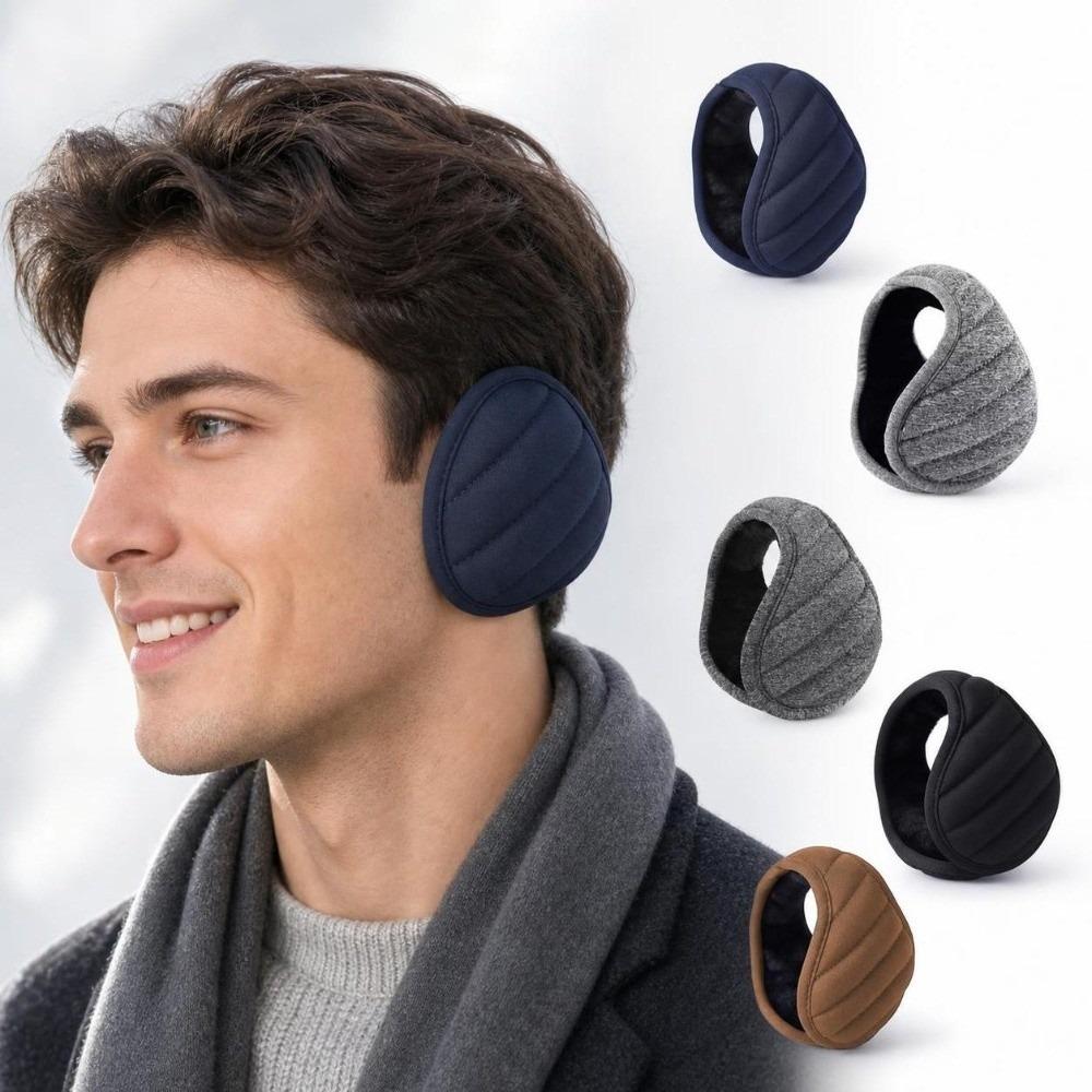 Thick Plush Lined Winter Earmuffs Soft Windproof Ear Covers Portable Plush Earmuffs Outdoor Use