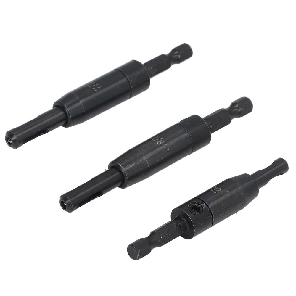 3 PCS Hex Shank Hinge Drill Bit Center Hinge Drill Bit Cabinet and Door Hinge Installation
