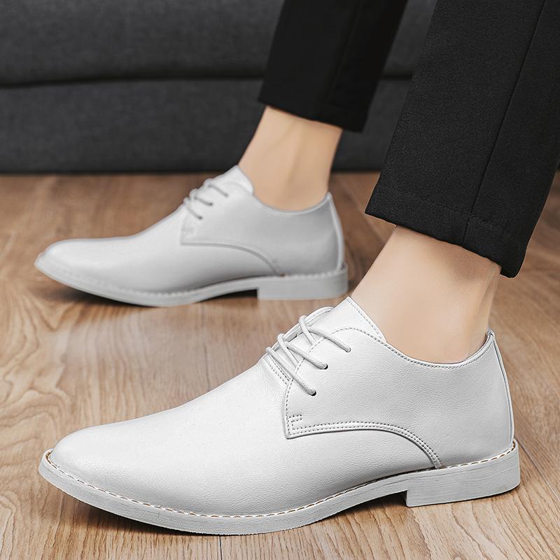 Shoes for Men Shoes Lace Up Oxfords Outdoor Leather Shoes Fashion Business Dress Shoe All-match Casual Wear-resistant Footwear