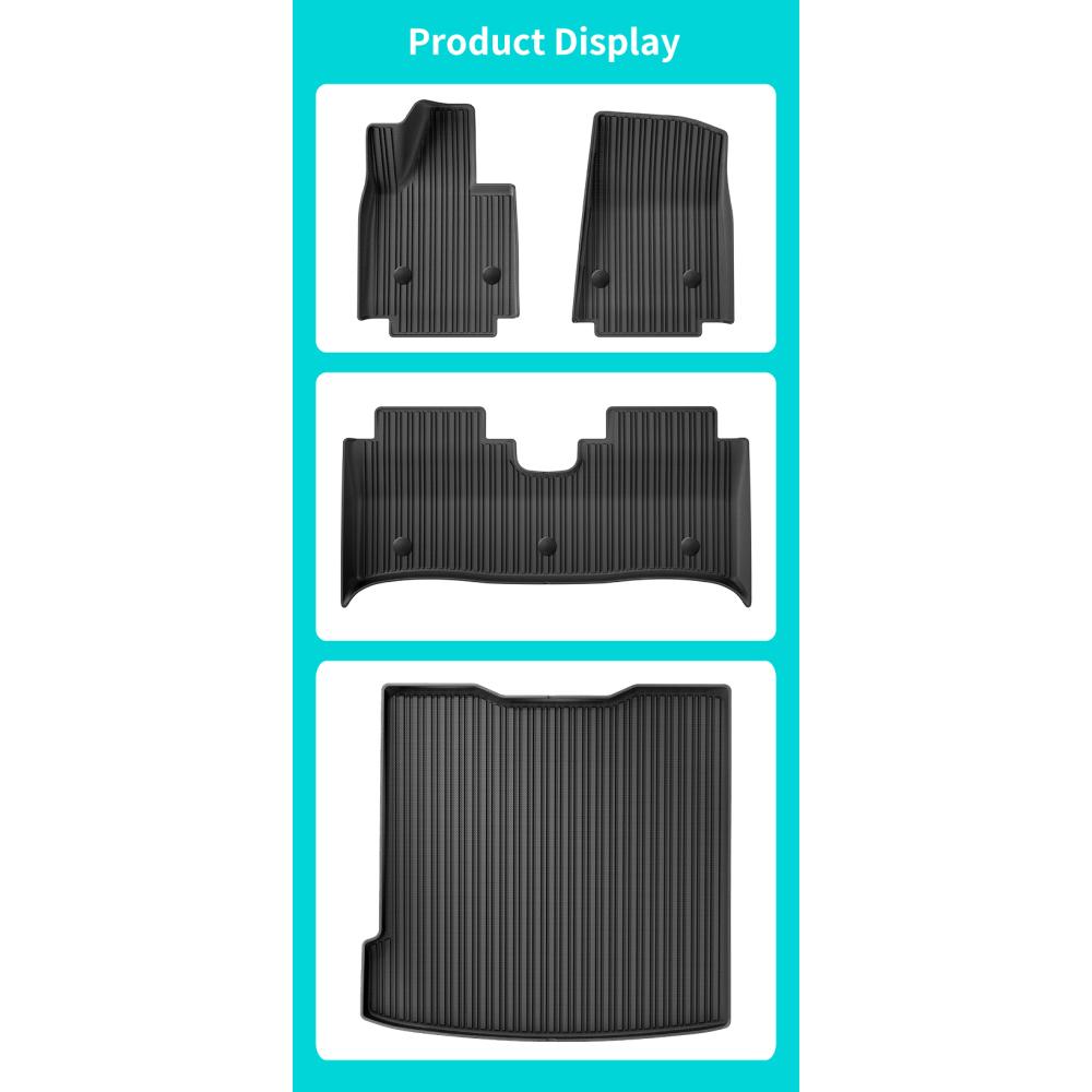 SMABEE for NIO ET7 2022 2023 2024 TPE 3D Car Floor Mats Trunk Pad All-Weather Accessories (Left Rudder)