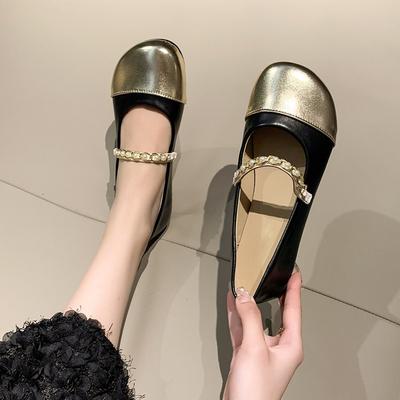 2024 Весна Мэри Джейн Туфли Модные женские туфли с круглым носком и неглубоким носком на плоской подошве Элегантные женские туфли для отдыха на открытом воздухе Женская обувь