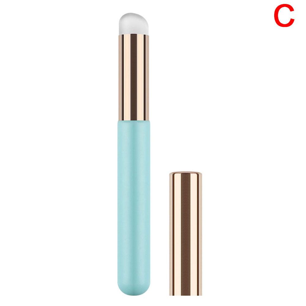 Silicone Lip Brush With Lid Round Head Makeup Brush Mini Concealer Lipstick Makeup Tool Applica C9P5