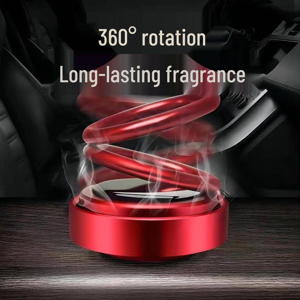 Вращающийся автомобильный ароматизатор на солнечной батарее - Долговечный, Легкий аромат