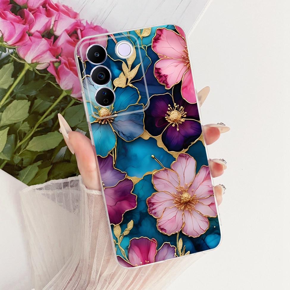 Transparent Cover For Vivo S16e 5G Case V2239A Cute Cat Fashion Butterfly Funny Painted Casing For VivoS16e 5G