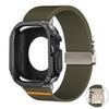 Чехол+нейлоновый ремешок для Apple Watch S11 S10 42 46 мм 9 8 7 6 5 4 SE3 Защитный из ПК+ТПУ для Iwatch Ultra 3 49 мм 45 мм 41 44 40 мм 38 мм