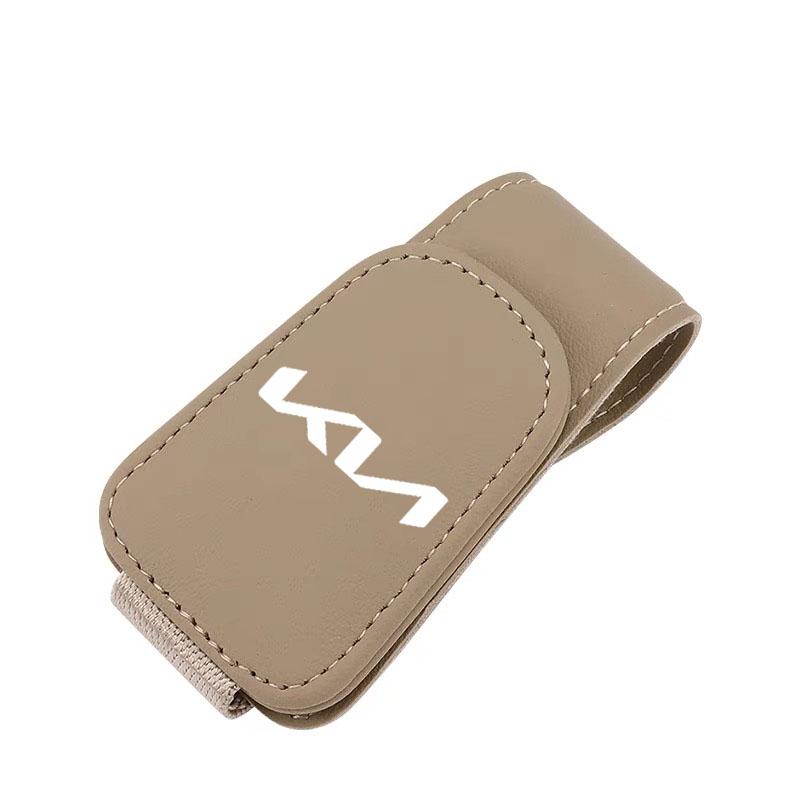 BKPVCT1 Car Sun Visor Glasses Clip Leather Eyeglasses Clip Automobile Sunglasses Holder For Kia Rio 3 4 K2 K3 X-Line Car Accessories