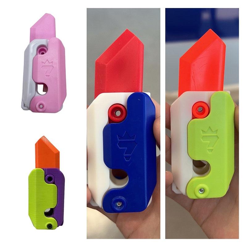 Уникальный 3D-печатный гравитационный морковный нож Отлично подходит для розыгрышей и игр Силиконовый материал