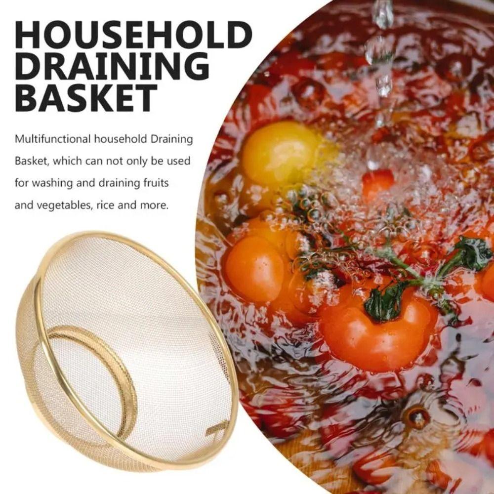 Frying Basket Mesh Colander Rice Washing Fine Mesh Colander Mesh Kitchen Strainer Cooking Tools