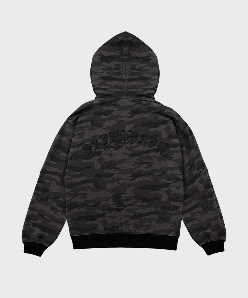 Saintpain Sp Кожаная Аппликация Камуфляж Молния Черный