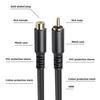 AV Extension Cable Stable Lossless Transmission High Fidelity Plug Play RCA Male To