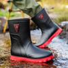 Мужские резиновые сапоги, нескользящие сапоги до середины голени, водонепроницаемая резиновая обувь, рыболовные водные сапоги, рыболовные нескользящие кухонные дождевые туфли 39-44