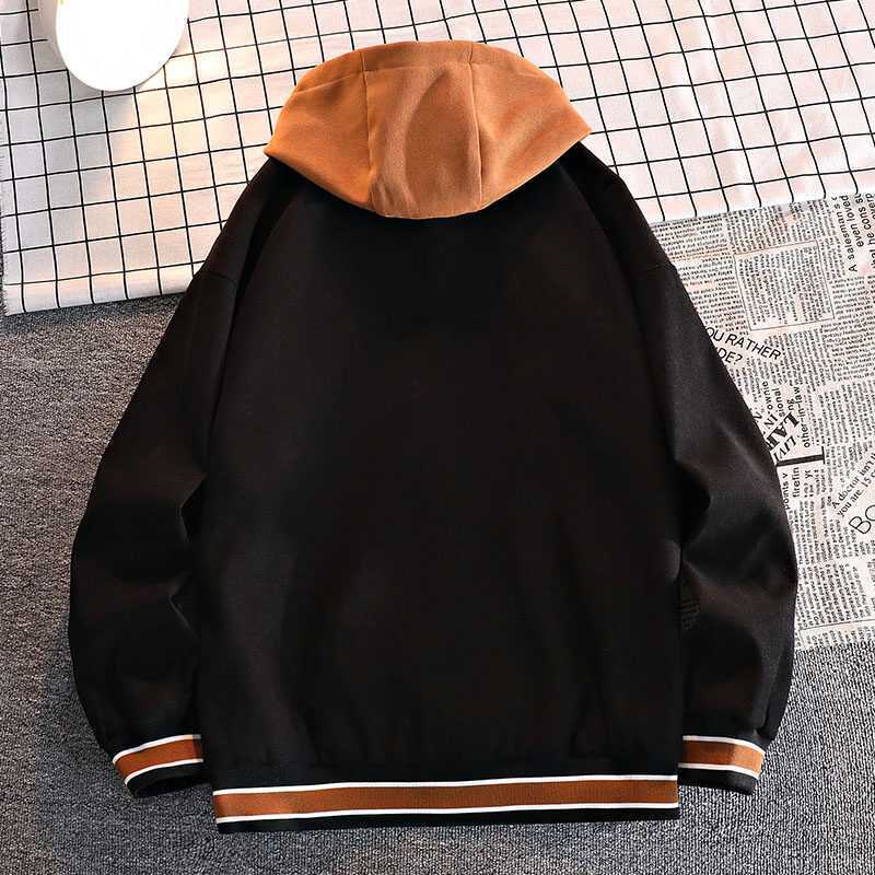 Fake Two Jackets Мужское пальто весна и осень Модный бренд мужской ветрозащитный топ с капюшоном
