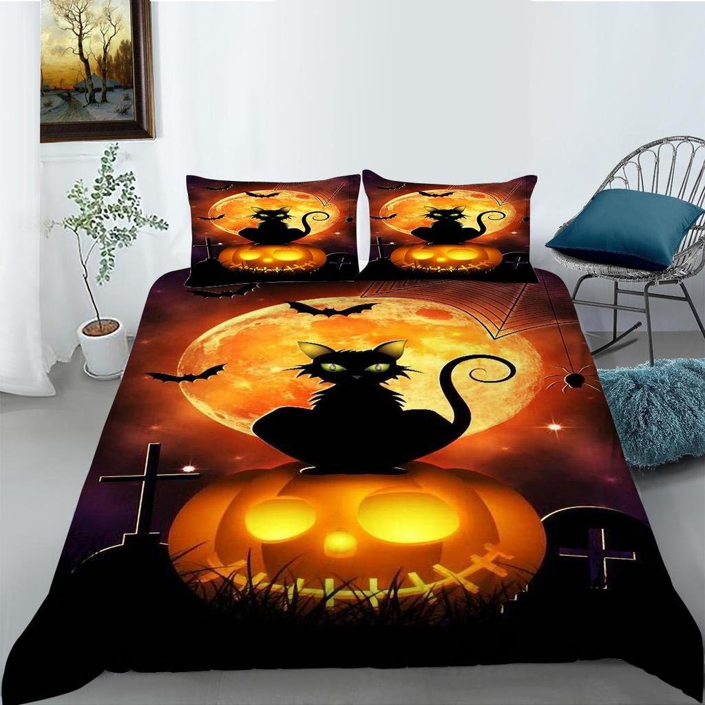 Halloween Home Bedding Down Duvet Cover Set Bedroom Duvet Cover Pillowcase Single/double Bed Full Size Home Decoration Bedding