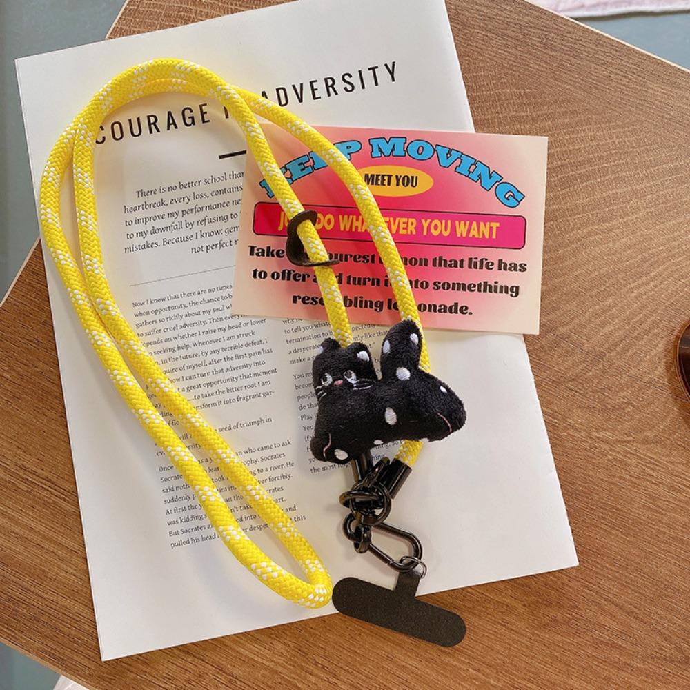 Ремешок для телефона с изображением животных из мультфильмов, цветной ремешок двойного назначения, универсальный шнур для подвешивания через плечо