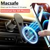 2025 Новый металлический магнитный держатель для телефона в автомобиль Подставка GPS Кронштейн в автомобиль Для Apple iPhone 16 15 14 13 12 11 Pro Max XS С металлическим кольцом