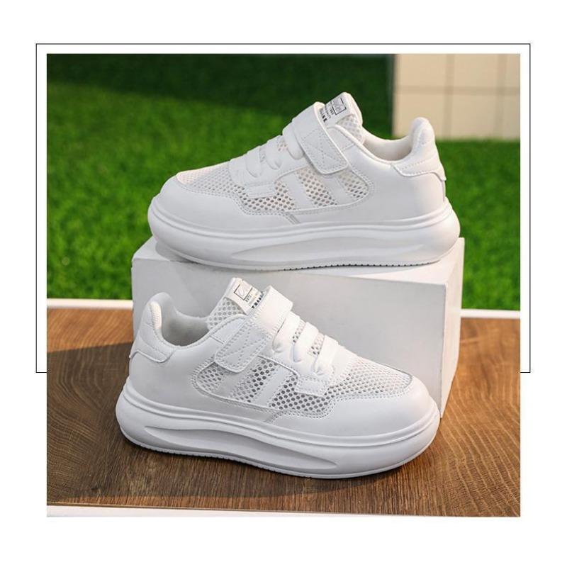 61 Show Little White Shoes Весна и лето Новые дышащие сетчатые туфли для девочек Легкая спортивная обувь для мальчиков