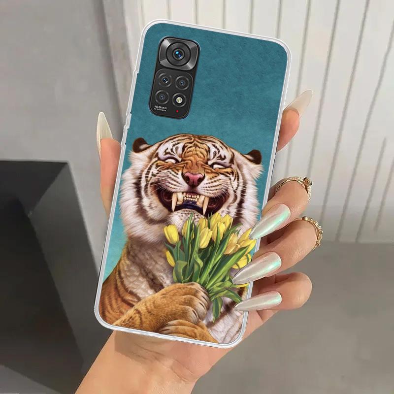 Superior Tiger Pattern Art Phone Case for Xiaomi Redmi Note 15 14 14S 13 12S 12 Pro 11S 11 Plus 11T 11E 10S Soft Funda Print She