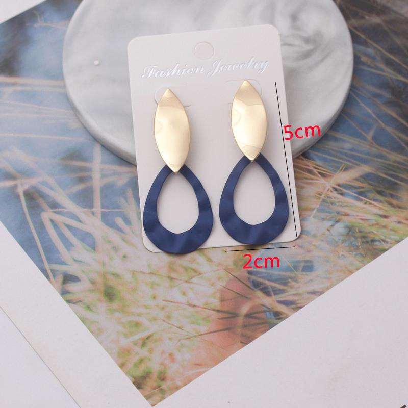 New Blue Color Geometric Earrings for Women Bohemian Flower Butterfly Pendants Female Dangle Earrings 2024 Aretes De Mujer