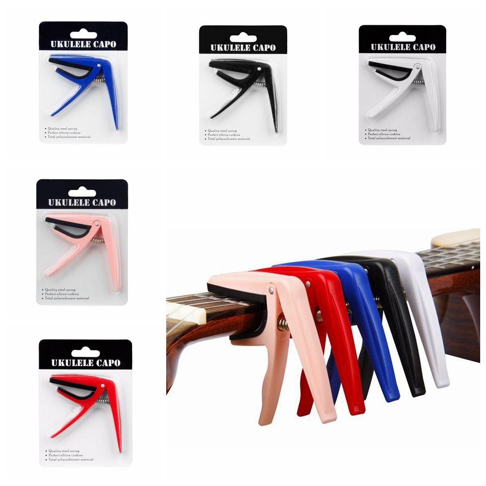 White Ukulele Tuning Clamp Plastic Uk Tone Clip Universal Ukulele Capo Electric