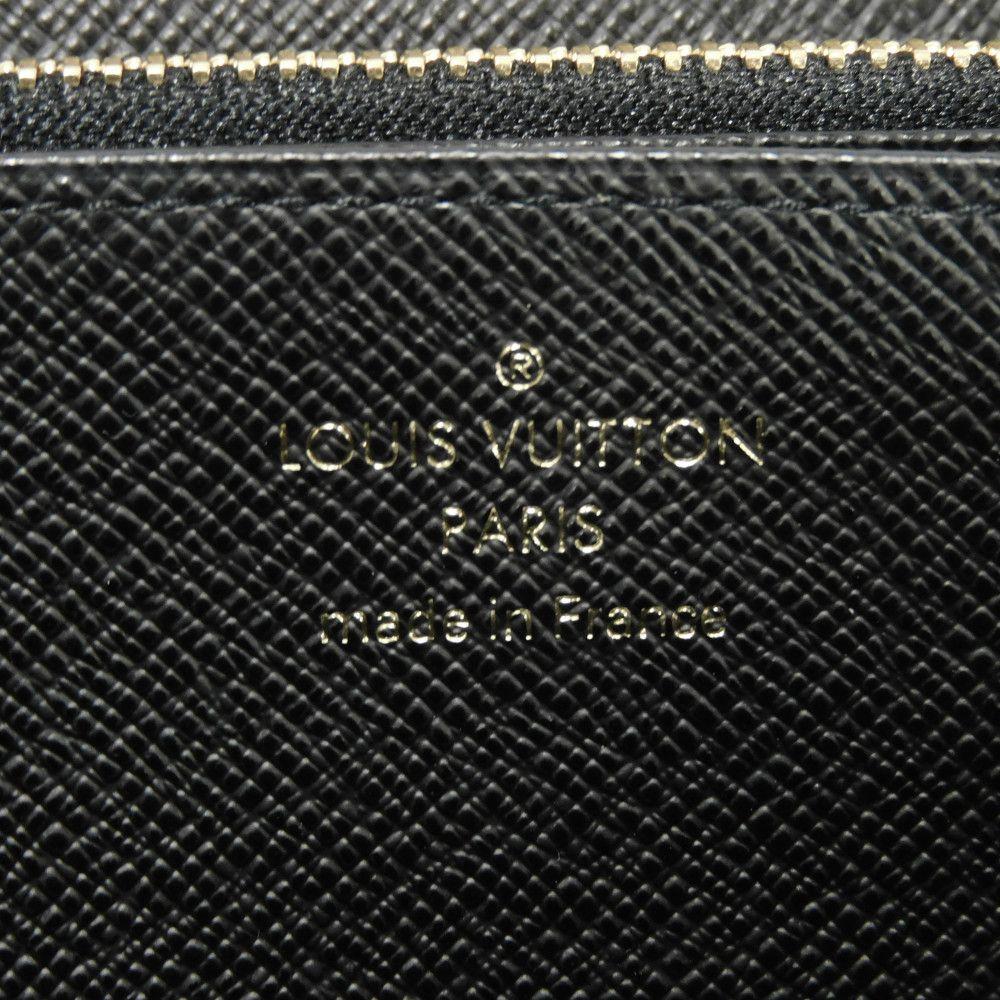 Used 12564 Zippy Wallet M82444 7940 New Model Black Zip Around RFID Excellent Condition Monogram Reverse Brown Unisex