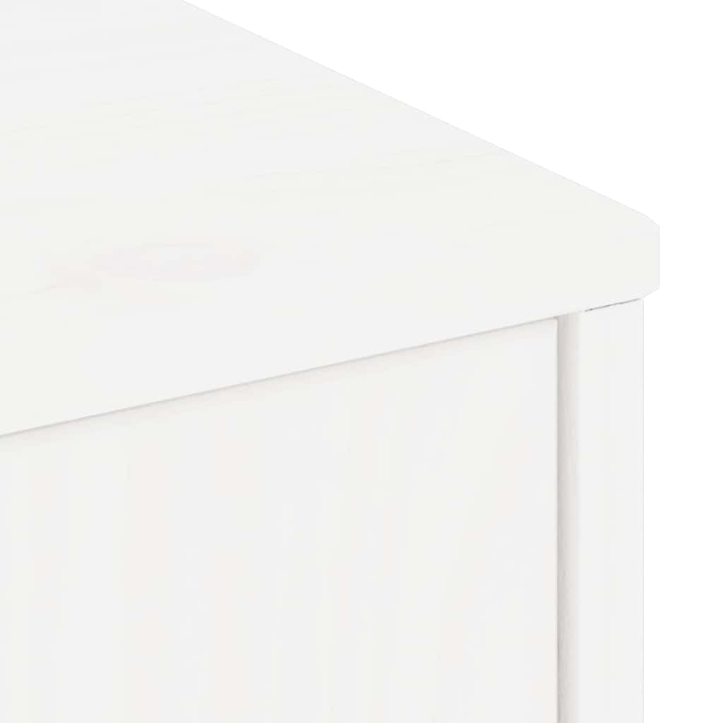 ODDA White TV Stand 79 x 24 x 40 cm Solid Pine Wood