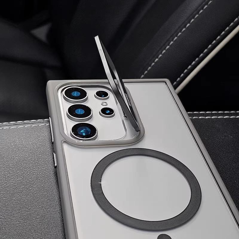 Samsung S26 Ultra Металлическое крепление для объектива и S25 Plus Магнитный прозрачный чехол для телефона