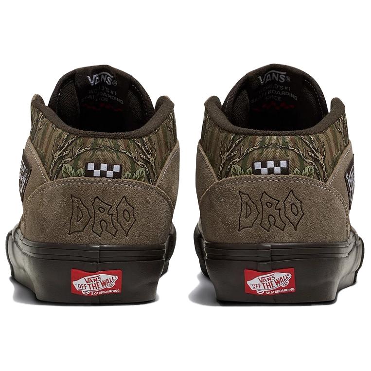 Vans Half Cab Удобные Универсальные Низкие Кеды для Скейтбординга Мужские Кроссовки Зеленый Коричневый VN0A2Z34CMA