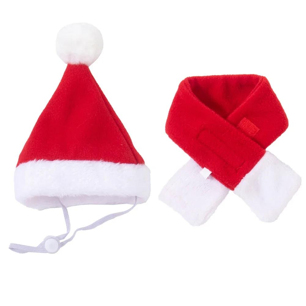 Christmas Pet Hat Cute Antlers Saliva Towel for Dog Cat Dress Up Supplies Lovely Design Autumn and Winter Clothes Pet Accessory