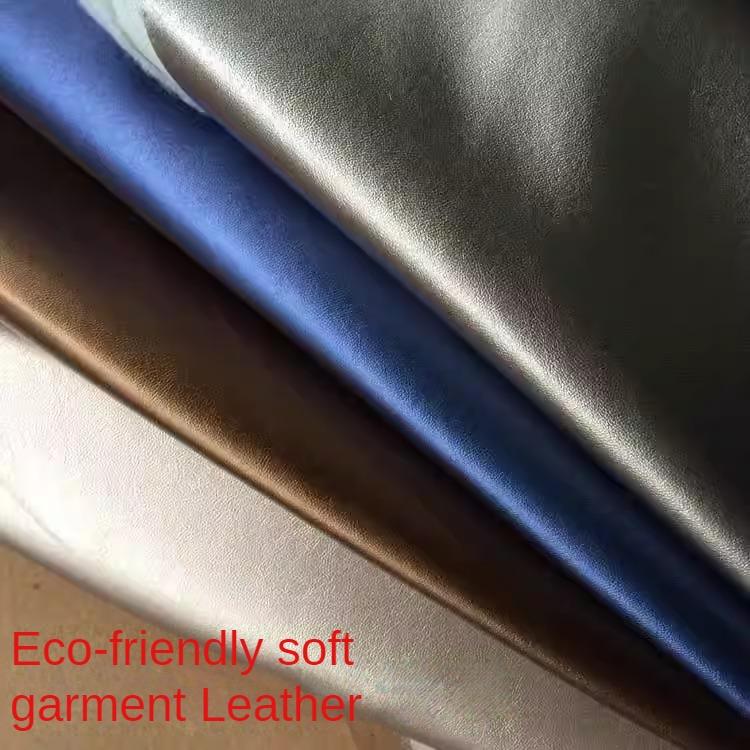 Мягкая Эластичная Искусственная Кожа с Рисунком Под Овчину Ткань для Обивки По Метру для Одежды Дивана Игрушечной Сумки Швейная Ткань Жемчужный Светло-Черный